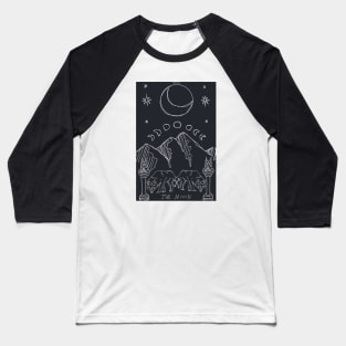 Moon Tarot Design Baseball T-Shirt